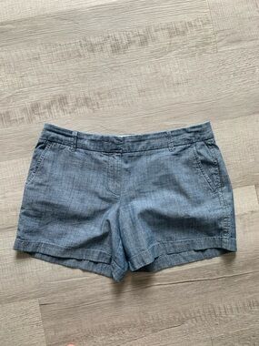 J. Crew Factory Light Blue Chambray Bermuda Shorts